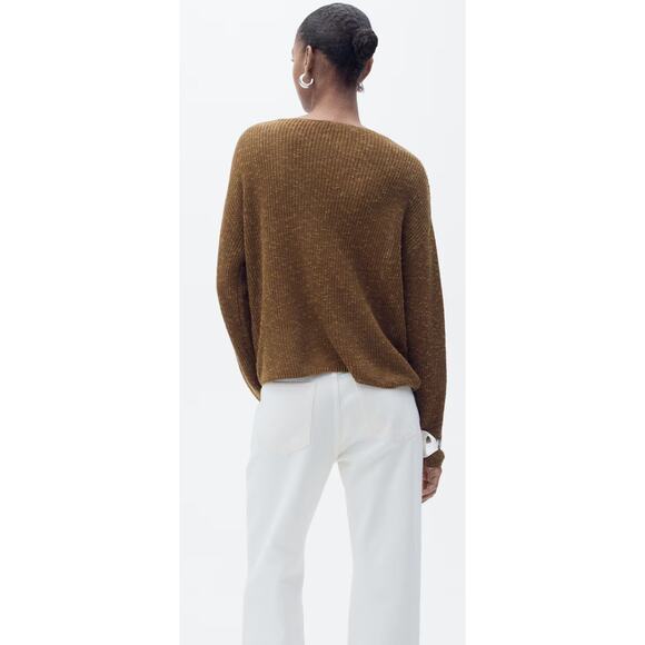 MNG Women's Chucky Knit V-Neck Straight Design Long Sleeve Sweater Medium - Picture 2 of 7